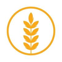 Weizen Korn Symbol Vektor Logo Design.