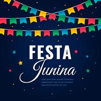 Brasilianska Festa Junina hälsningskort vektor