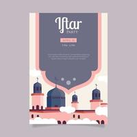 iftar fest inbjudan mall design. - vektor. vektor