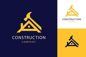 Logo-Vorlage für Bauunternehmen im flachen Design vektor