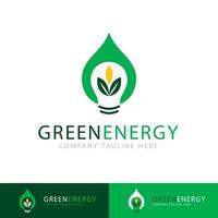 förnybar energi logotyp mall design vektor