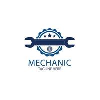 Hand gezeichnet mechanisch Logo Vorlage Design vektor