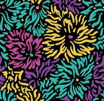 Blumen- Muster im abstrakt Stil, nahtlos wiederholen Muster Hintergrund vektor