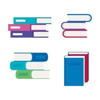 Stapel von Büchern Icon Set vektor