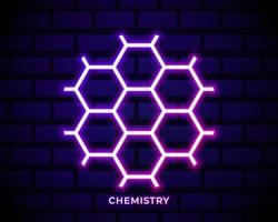 Chemie Sechseck Neon vektor