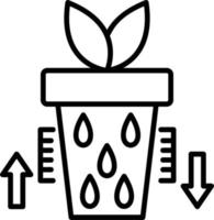 Wasser Niveau im Pflanze Vektor Symbol