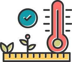 Vektorsymbol für die Temperaturprüfung vektor