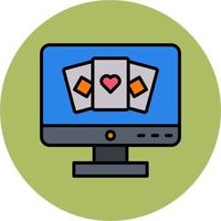 Glücksspiel online Vektor Symbol