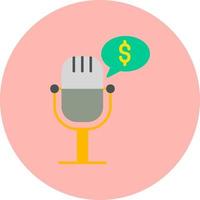 Geld Podcast Vektor Symbol