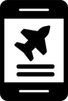 Flugzeug Fahrkarte Buchung Vektor Symbol