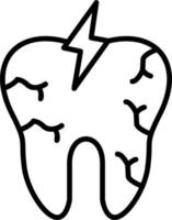 tandvärk vektor ikon