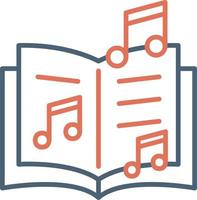 Musikbuch-Vektorsymbol vektor