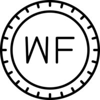 Wallis und futuna wählen Code Vektor Symbol