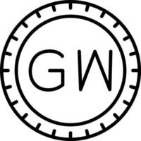 Guinea-Bissau wählen Code Vektor Symbol