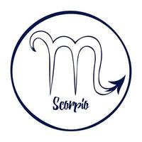 Hand gezeichnet Tierkreis Zeichen. Weiß Skorpion Tierkreis Symbole auf ein Weiß Hintergrund. astrologisch Symbole von das Tierkreis. vedisch Astrologie. vektor