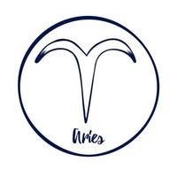 hand dragen zodiak tecken. vit aries zodiaken ikoner på en vit bakgrund. astro symboler av de zodiaken. vediska astrologi. vektor