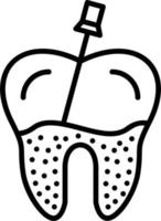 endodontist vektor ikon