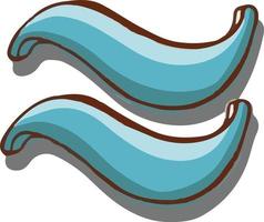 Symbol für Wellen, Wasser, Meereselement. handgezeichnete Textur vektor