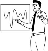 Illustration von ein Geschäft Mann erklären vektor
