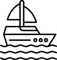 Yacht-Vektor-Symbol vektor