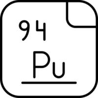 plutonium vektor ikon