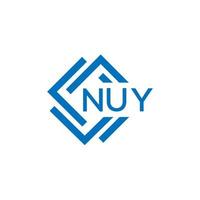 nuy Brief Logo Design auf Weiß Hintergrund. nuy kreativ Kreis Brief Logo Konzept. nuy Brief Design. vektor