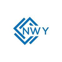 nwy brev logotyp design på vit bakgrund. nwy kreativ cirkel brev logotyp begrepp. nwy brev design. vektor