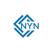 Nyn Brief Logo Design auf Weiß Hintergrund. Nyn kreativ Kreis Brief Logo Konzept. Nyn Brief Design. vektor