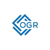 ogr Brief Logo Design auf Weiß Hintergrund. ogr kreativ Kreis Brief Logo Konzept. ogr Brief Design. vektor