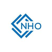 nho brev logotyp design på vit bakgrund. nho kreativ cirkel brev logotyp begrepp. nho brev design. vektor