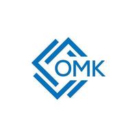 omk Brief Logo Design auf Weiß Hintergrund. omk kreativ Kreis Brief Logo Konzept. omk Brief Design. vektor