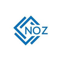 noz brev logotyp design på vit bakgrund. noz kreativ cirkel brev logotyp begrepp. noz brev design. vektor