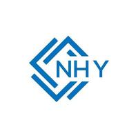 nhy brev logotyp design på vit bakgrund. nhy kreativ cirkel brev logotyp begrepp. nhy brev design. vektor