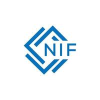 . nif kreativ cirkel brev logotyp begrepp. nif brev design.nif brev logotyp design på vit bakgrund. nif kreativ cirkel brev logotyp begrepp. nif brev design. vektor