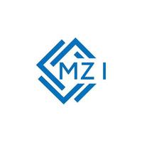 mzi brev logotyp design på vit bakgrund. mzi kreativ cirkel brev logotyp begrepp. mzi brev design. vektor