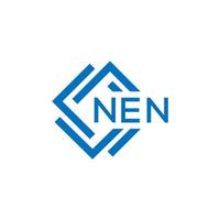 nen brev design.nen brev logotyp design på vit bakgrund. nen kreativ cirkel brev logotyp begrepp. nen brev design. vektor