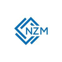 nzm brev logotyp design på vit bakgrund. nzm kreativ cirkel brev logotyp begrepp. nzm brev design. vektor