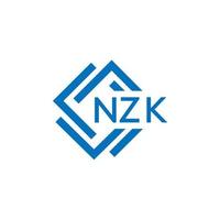 nzk Brief Logo Design auf Weiß Hintergrund. nzk kreativ Kreis Brief Logo Konzept. nzk Brief Design. vektor
