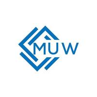 muw brev logotyp design på vit bakgrund. muw kreativ cirkel brev logotyp begrepp. muw brev design. vektor