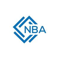 nBA brev logotyp design på vit bakgrund. nBA kreativ cirkel brev logotyp begrepp. nBA brev design. vektor