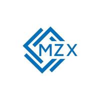 mzx Brief Logo Design auf Weiß Hintergrund. mzx kreativ Kreis Brief Logo Konzept. mzx Brief Design. vektor