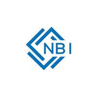 nbi Brief Logo Design auf Weiß Hintergrund. nbi kreativ Kreis Brief Logo Konzept. nbi Brief Design. vektor