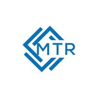 mtr Brief Logo Design auf Weiß Hintergrund. mtr kreativ Kreis Brief Logo Konzept. mtr Brief Design. vektor