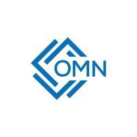 Omn Brief Logo Design auf Weiß Hintergrund. Omn kreativ Kreis Brief Logo Konzept. Omn Brief Design. vektor