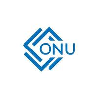 onu brev logotyp design på vit bakgrund. onu kreativ cirkel brev logotyp begrepp. onu brev design. vektor