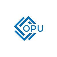 opu Brief Logo Design auf Weiß Hintergrund. opu kreativ Kreis Brief Logo Konzept. opu Brief Design. vektor