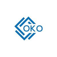 oko Brief Logo Design auf Weiß Hintergrund. oko kreativ Kreis Brief Logo Konzept. oko Brief Design. vektor