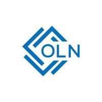 oln Brief Logo Design auf Weiß Hintergrund. oln kreativ Kreis Brief Logo Konzept. oln Brief Design. vektor