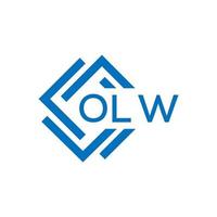 olw Brief Logo Design auf Weiß Hintergrund. olw kreativ Kreis Brief Logo Konzept. olw Brief Design. vektor