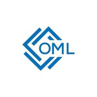 oml Brief Logo Design auf Weiß Hintergrund. oml kreativ Kreis Brief Logo Konzept. oml Brief Design. vektor